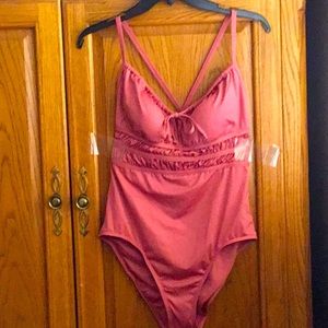 Pink one piece painted